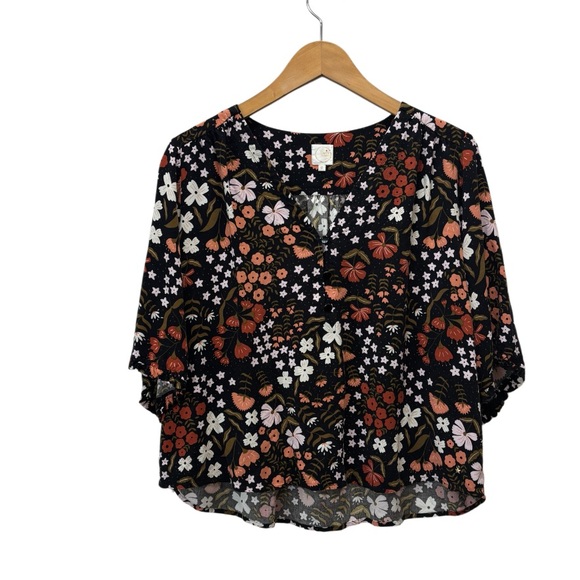 Des Petits Hauts Dark Floral Blouse - Picture 2 of 7